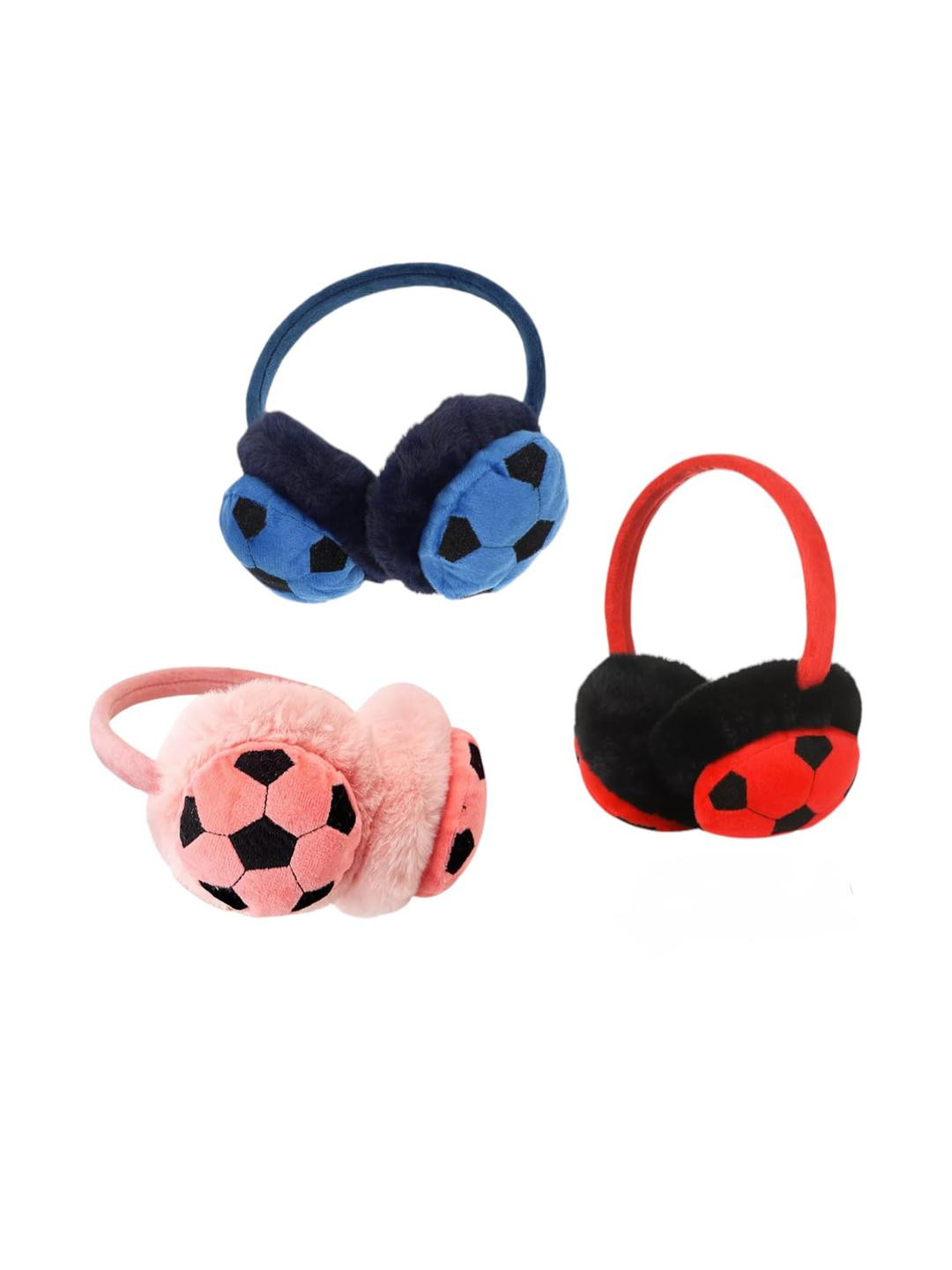 Trubliz Pack Of 3 Unisex Kids Football Earmuffs