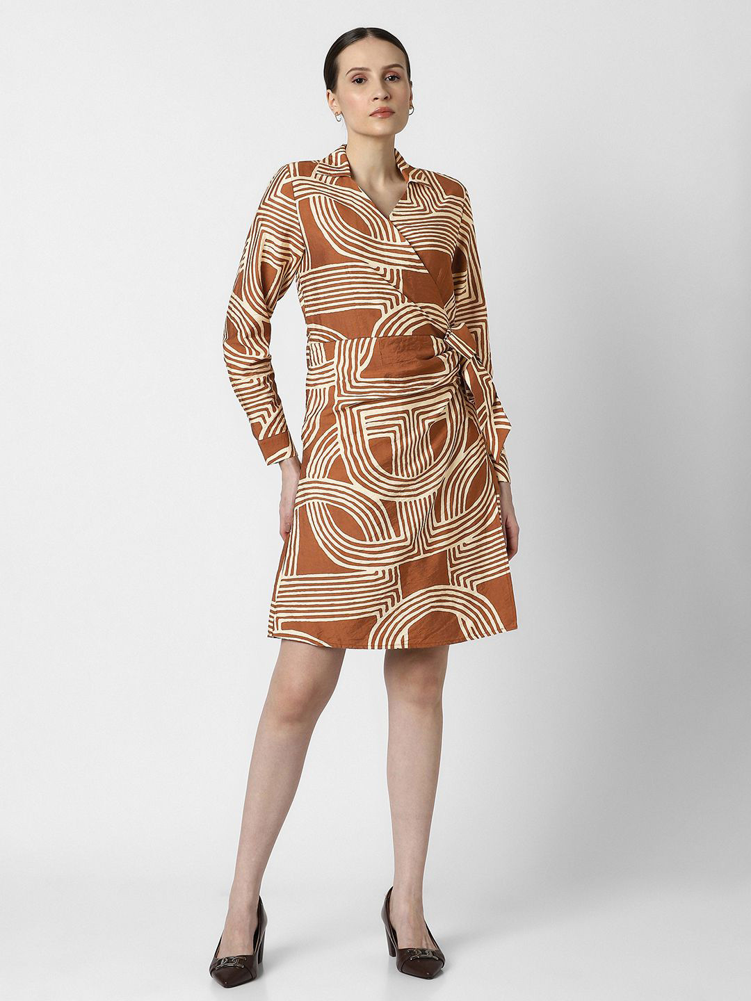 Van Heusen Woman Abstract Print Wrap Dress