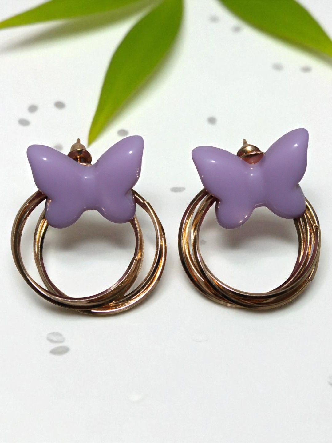 Jolly Faces Butterfly Shaped Studs