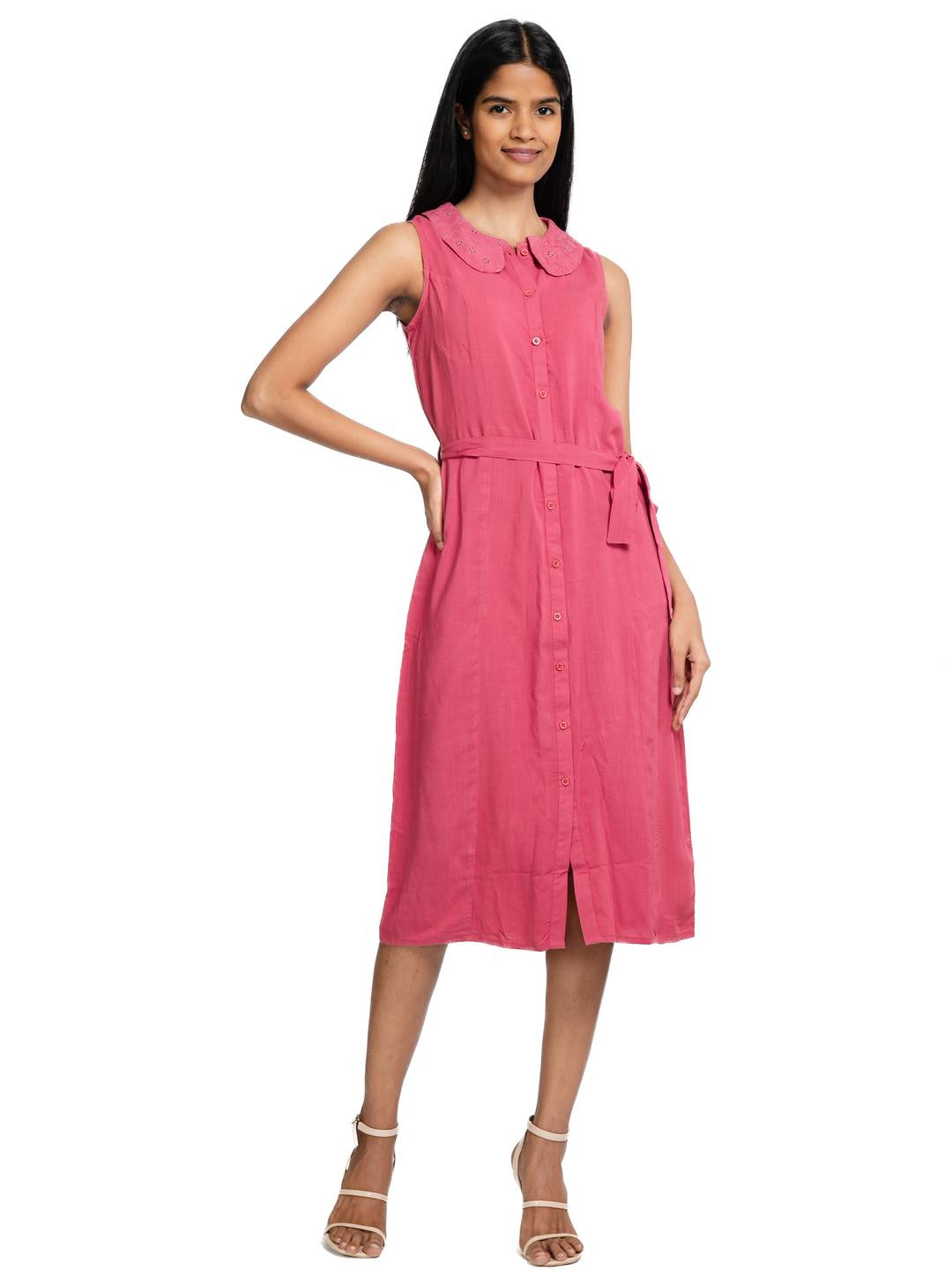 AMADORE Women A-line Pink Dress