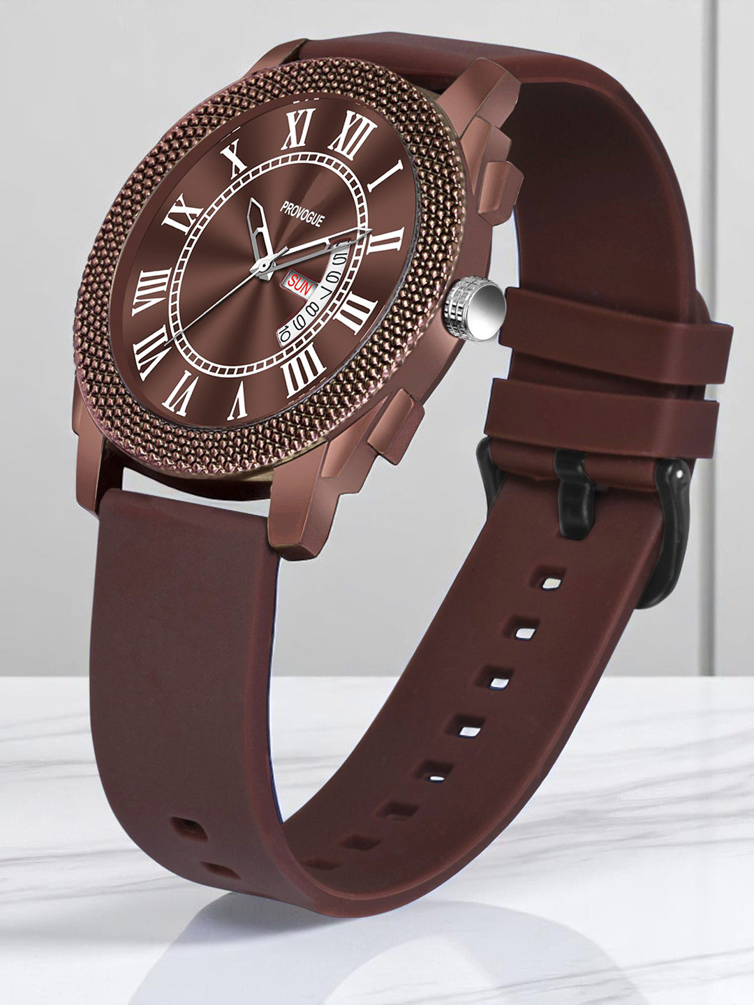 Provogue Men Brass Dial & Straps Analogue Watch PR-4095R