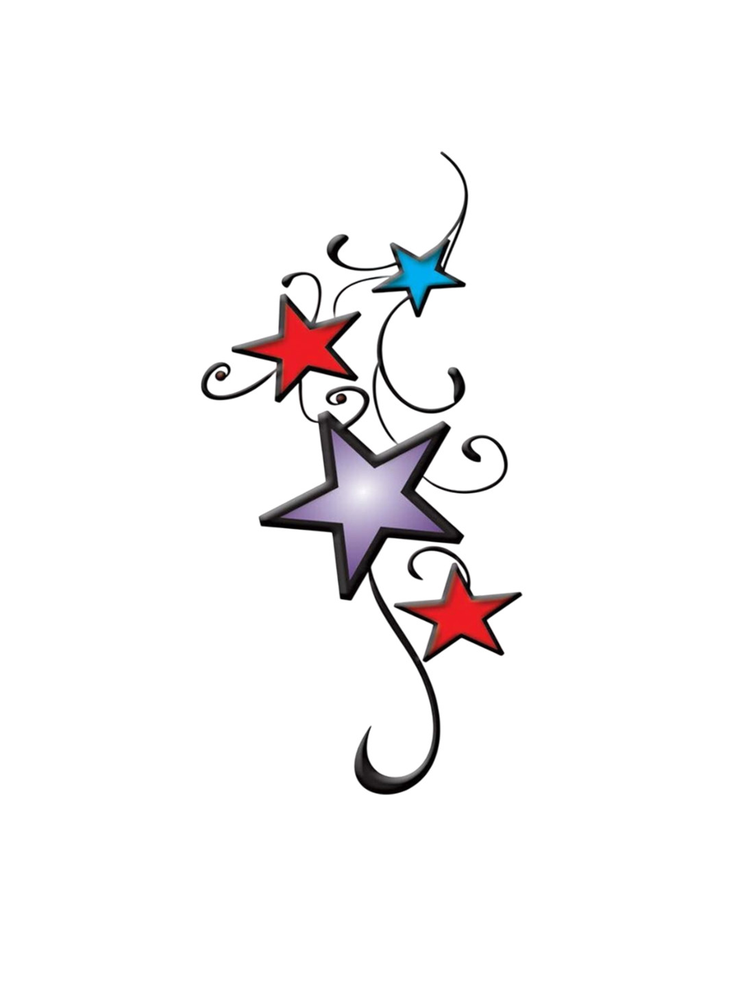 VOORKOMS Stars Temporary Body Tattoo