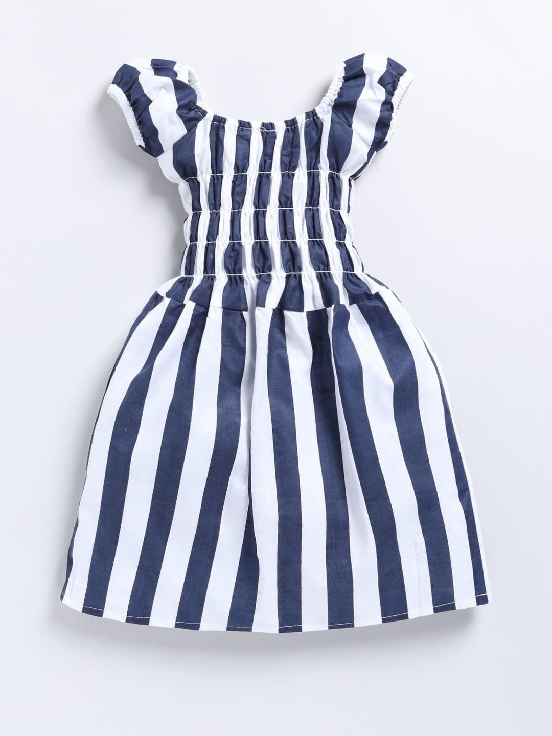 CHANDRIKA Girls Striped Fit & Flare Dress