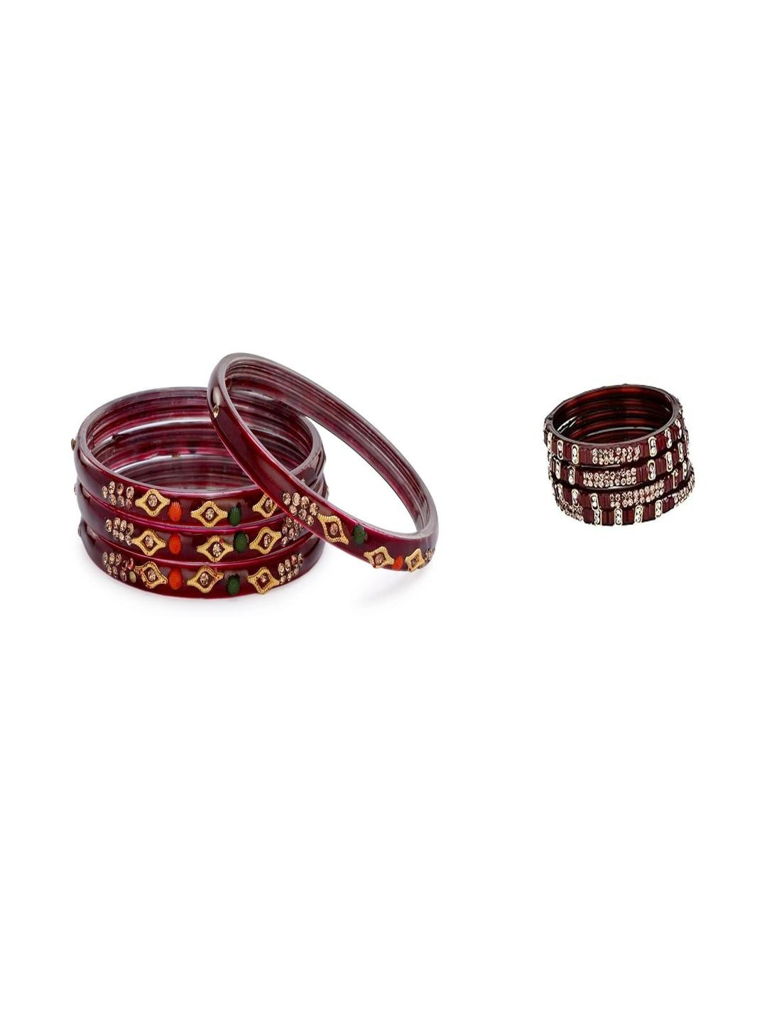 SOMIL Women combo of 2 sets Traditional Glass Bangles
