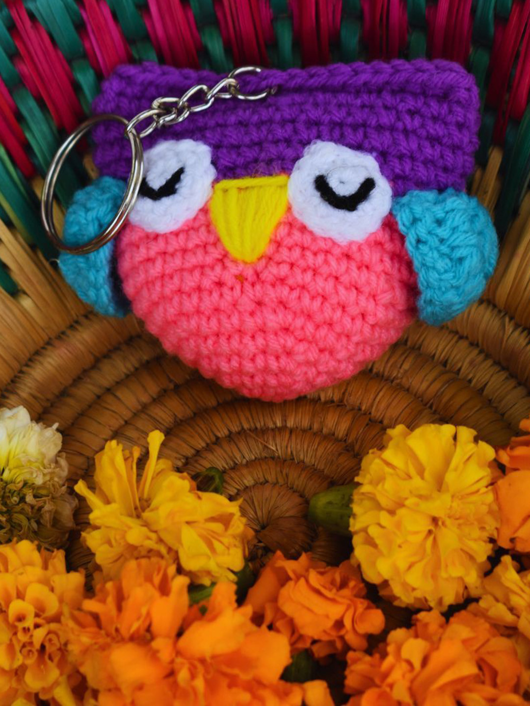 TheYUGO Self Design Wise Owl Crochet Toy Key Chain