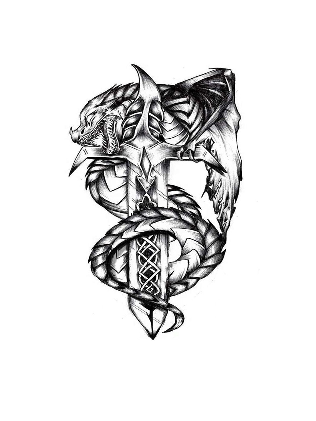 VOORKOMS Dragon Waterproof Temporary Body Tattoo