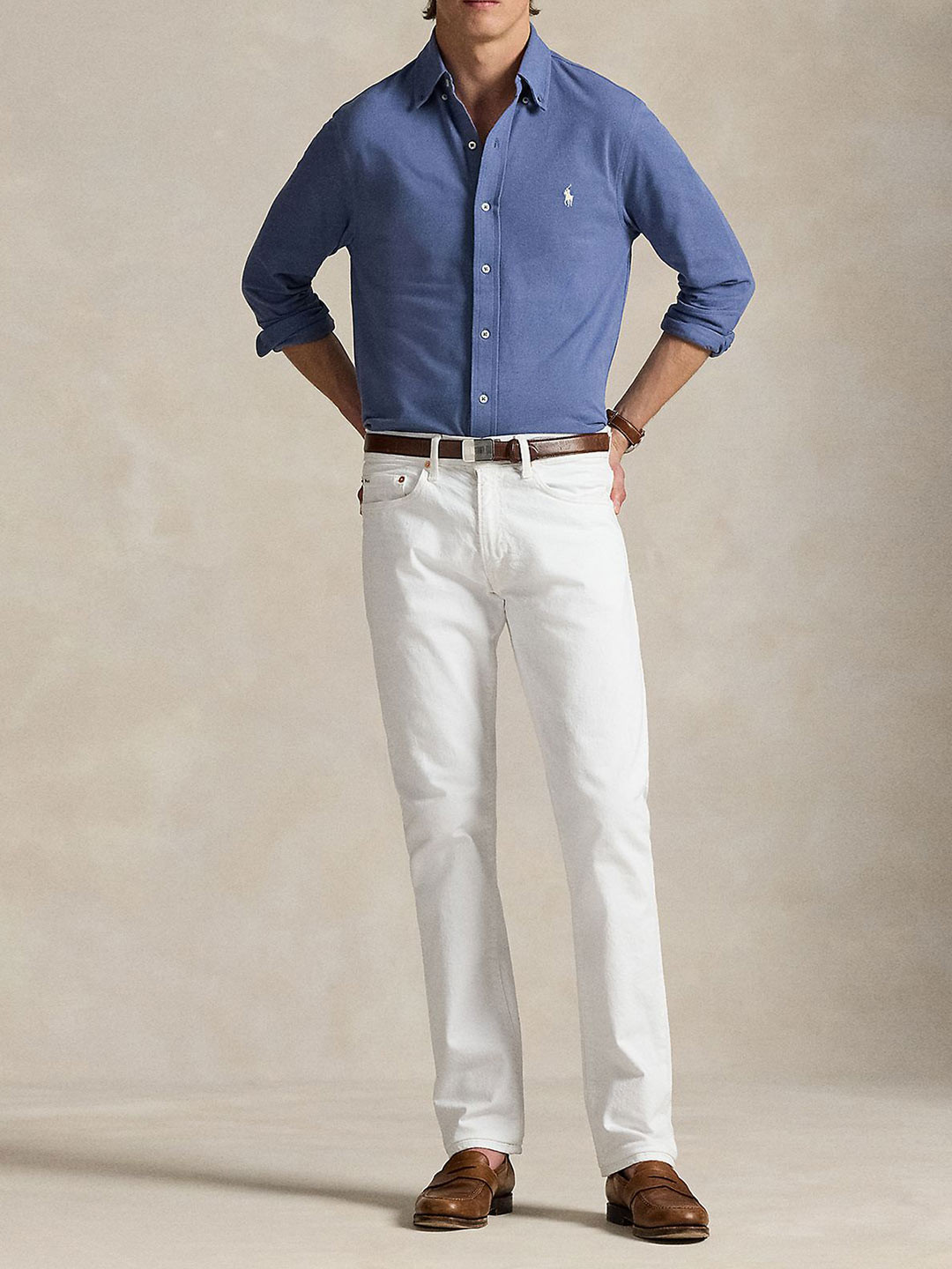 Polo Ralph Lauren Button Down Collar Long Sleeves Cotton Shirt