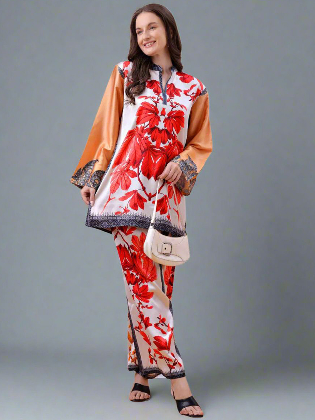 SWI Stylish Floral Printed Tunic And Trousers