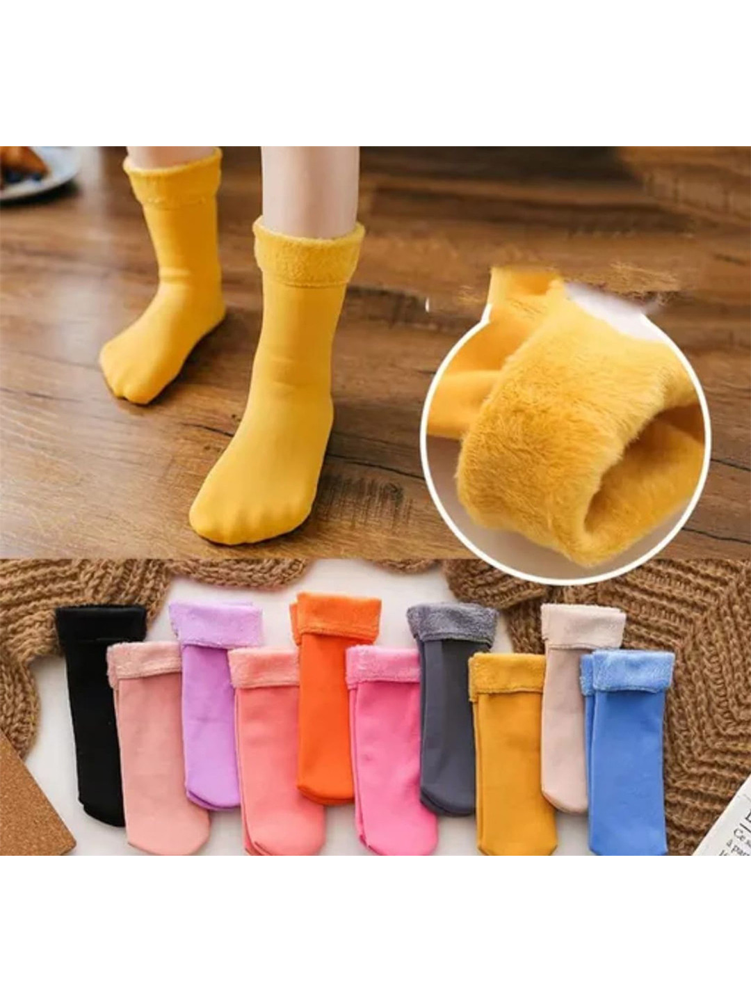 FINZER Socks Kids Pack Of 10 Assorted Above Ankle-Length Pure Wool Socks