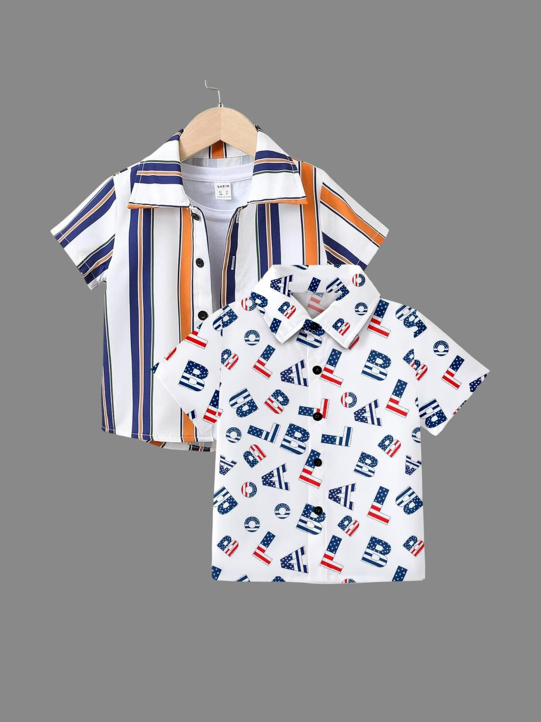 DUTT CREATION Pack of 2 Boys Cotton Classic Printed Casual Shirt
