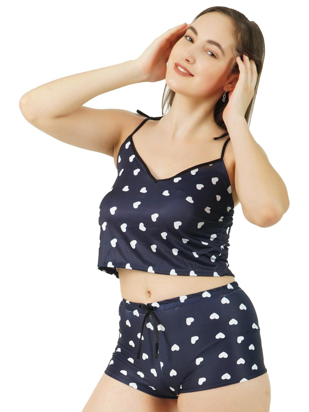 GuSo Shopee Women Blue Nylon Baby Dolls