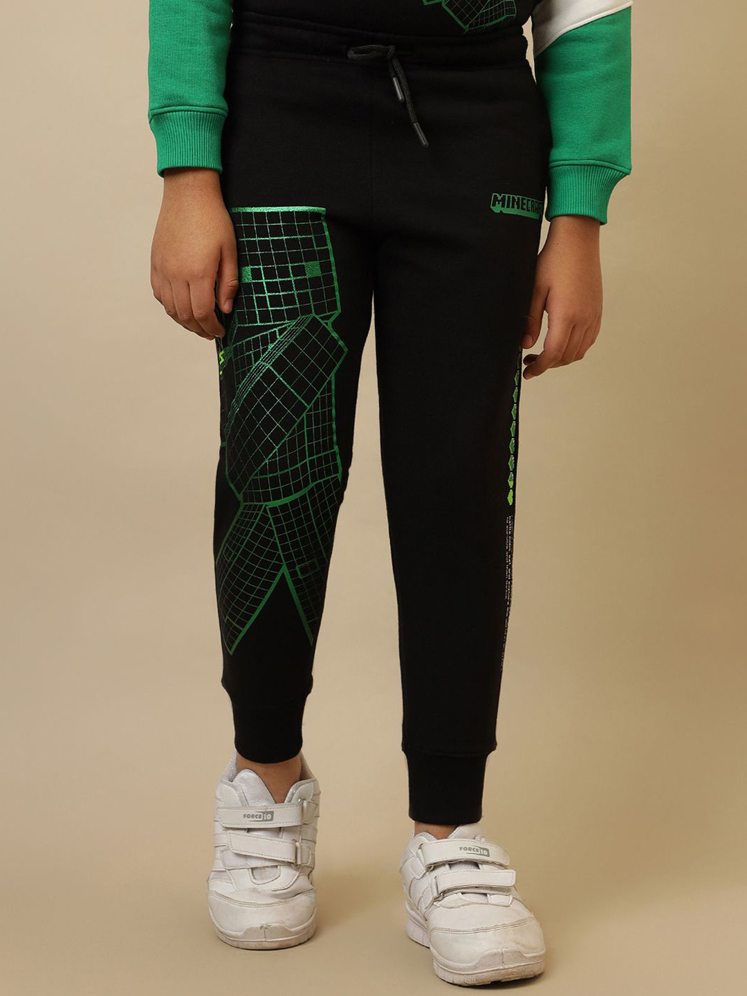 Kids Ville Boys Minecraft Printed Joggers Track Pants