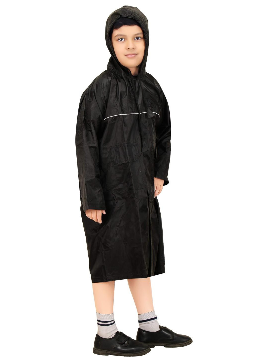 Goodluck Kids Attached Hood Waterproof Raincoat
