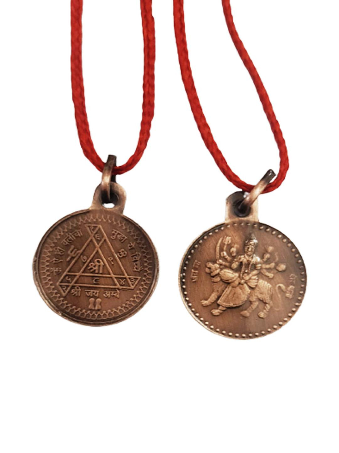 numeroastro Copper-Plated Shri Durga Bisa Yantra Locket