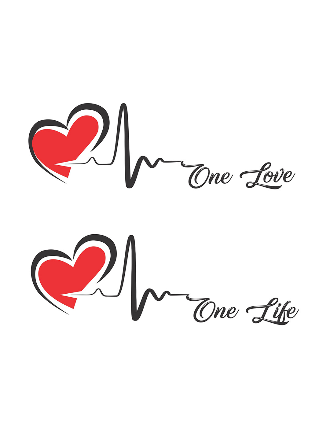 VOORKOMS Love Heart Line Waterproof Temporary Body Tattoos