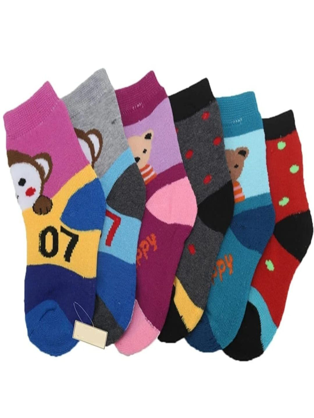 FINZER Kids Set Of 6 Ankle-Length Pure Wool Socks