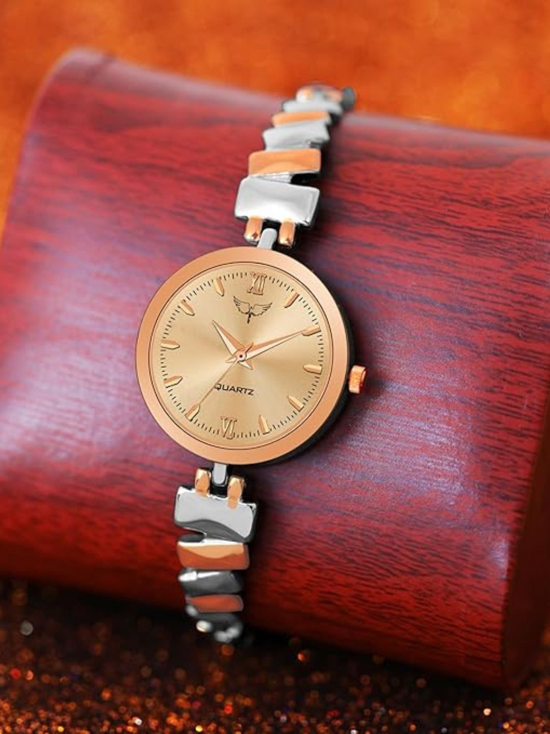 WHITE BIRD Women Round Dial & Bracelet Style Straps Analogue Watch SM11 Rose TT