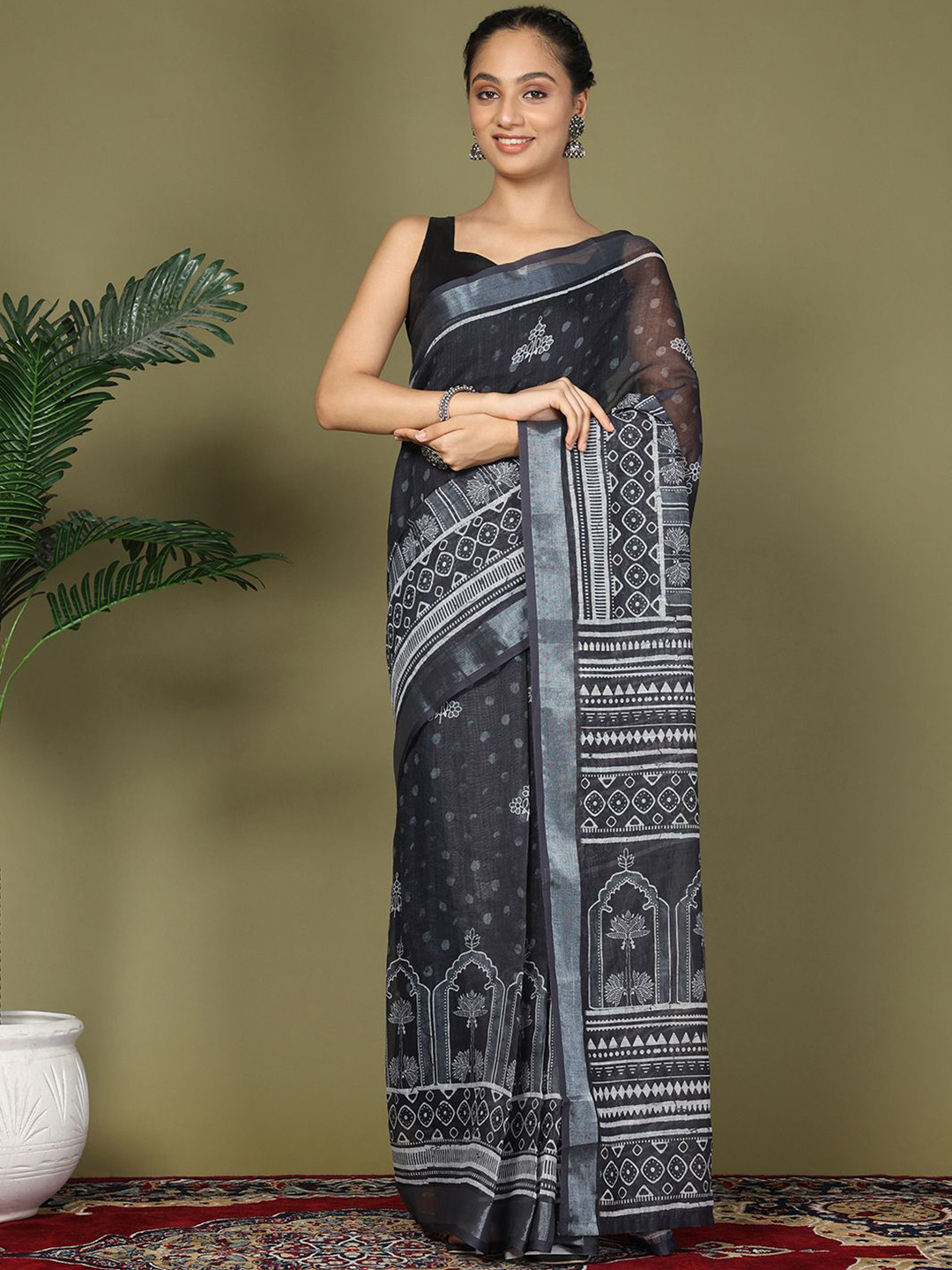 Astita Printed Ready to Wear Saree with Pocket & Inner Lining