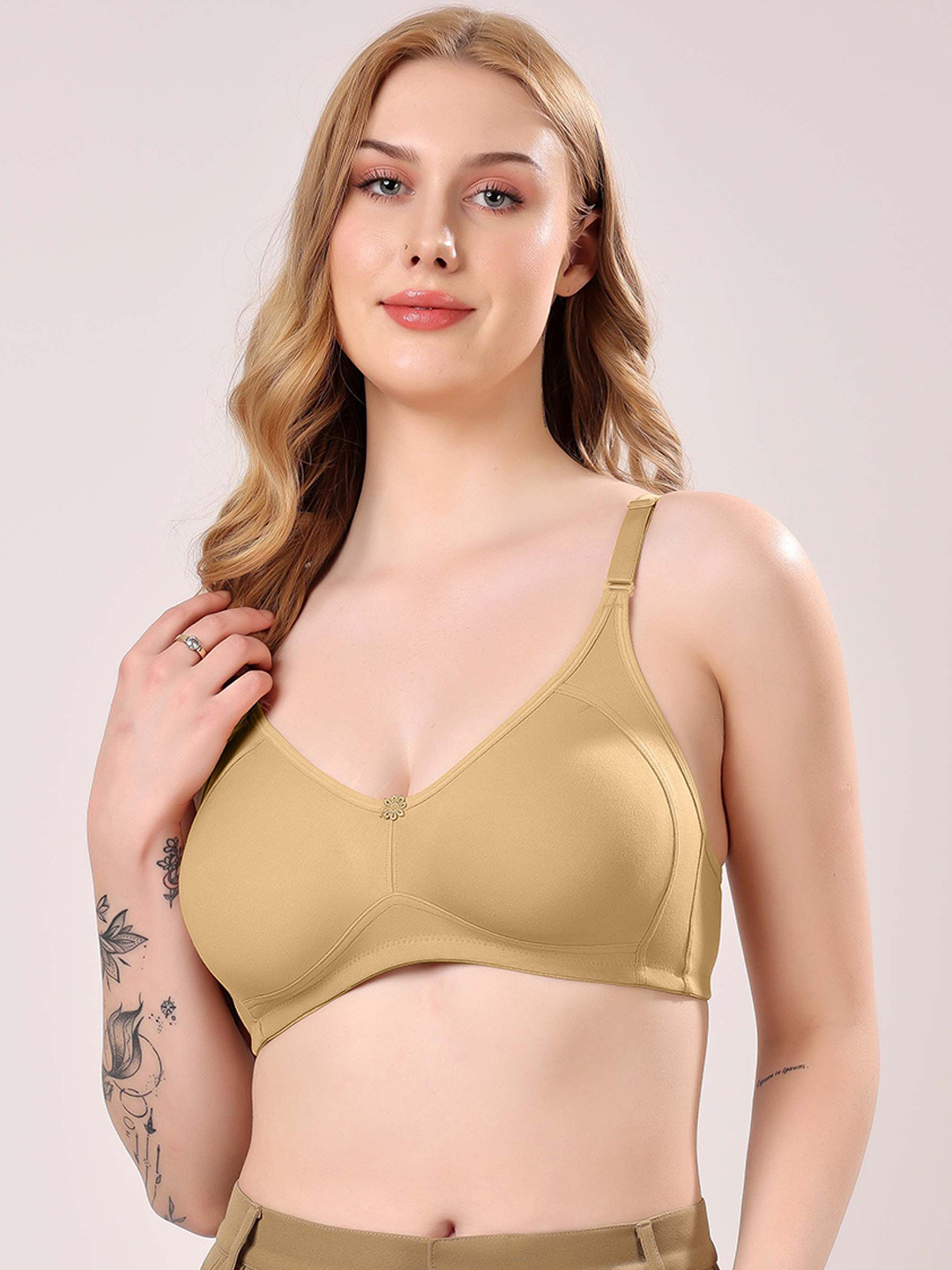 London Hills Women Full Coverage Non Padded Cotton Everyday Bra