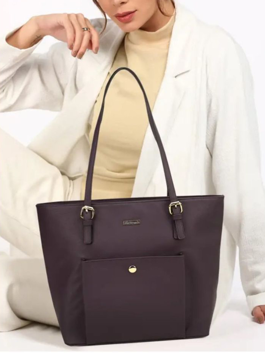 Fastrack Structured Tote Bag With Zip Detail