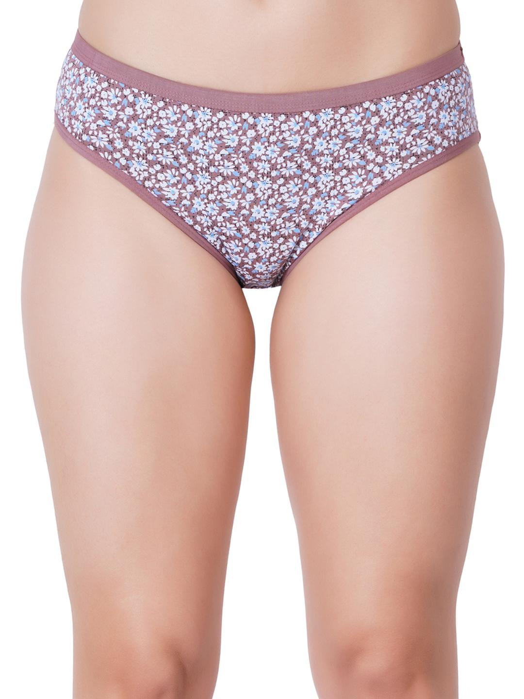 STYLE ACCORD Women Brown Cotton Blend Mid-Rise Inner Elastic Hipster Panty