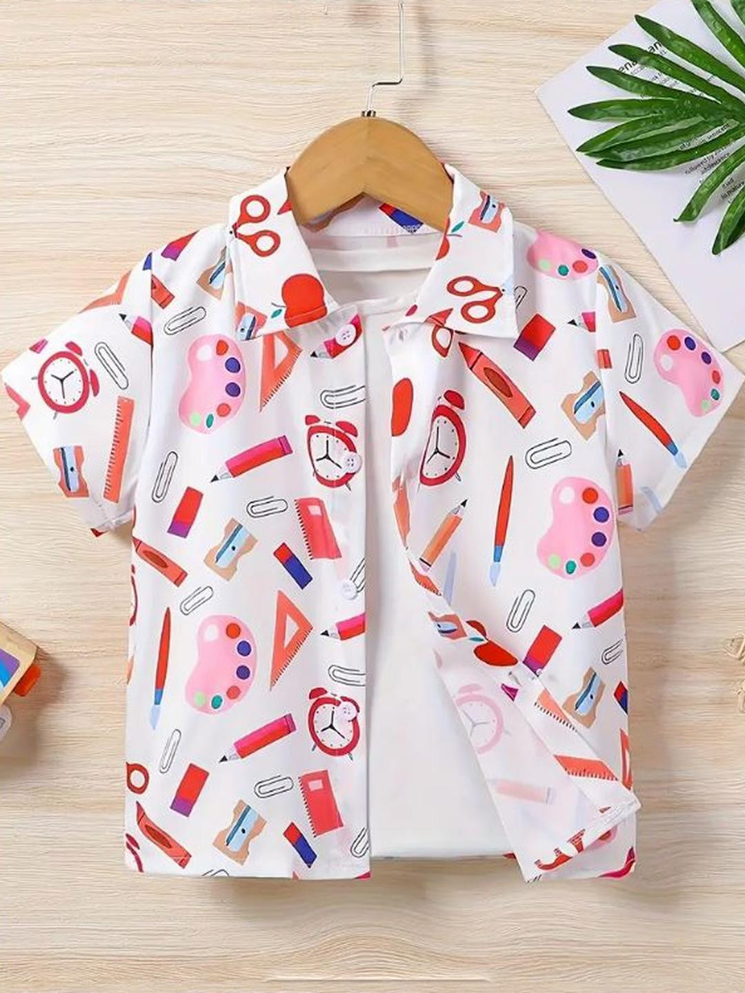 SHREE VANKIYA HANUMANJI FASHION Unisex Kids Cotton Shirts
