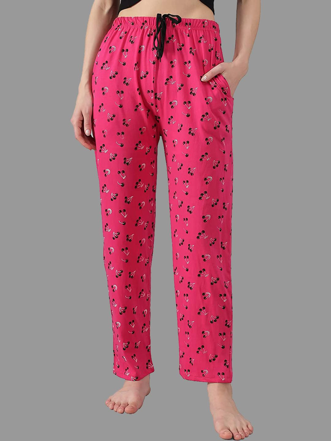 FIT N FAME Pack Of 3 Printed Cotton Pyjamas With Side Pockets