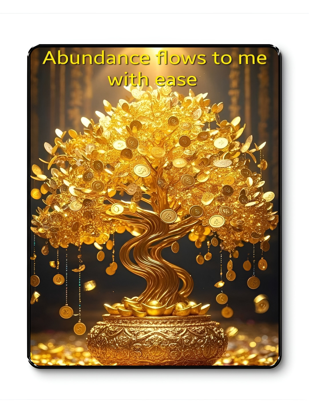 Myntra Elegant Homes Gold-Toned & Black Money Tree Wall Art