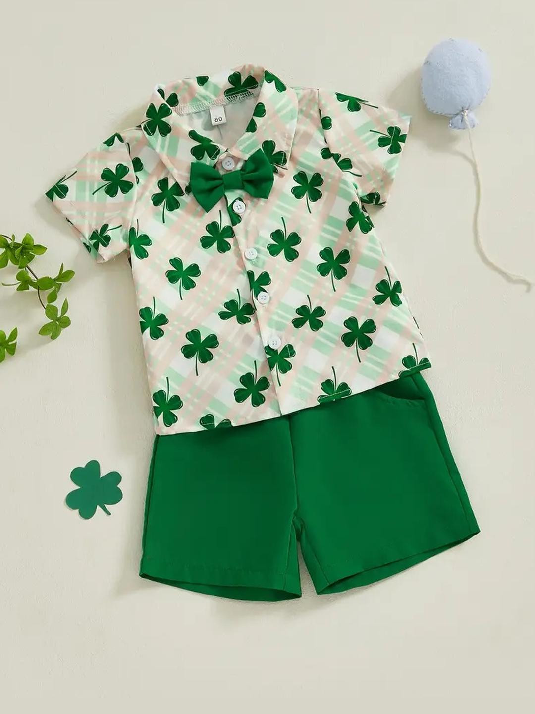 SHREE VANKIYA HANUMANJI FASHION Unisex Kids Shirt with Shorts