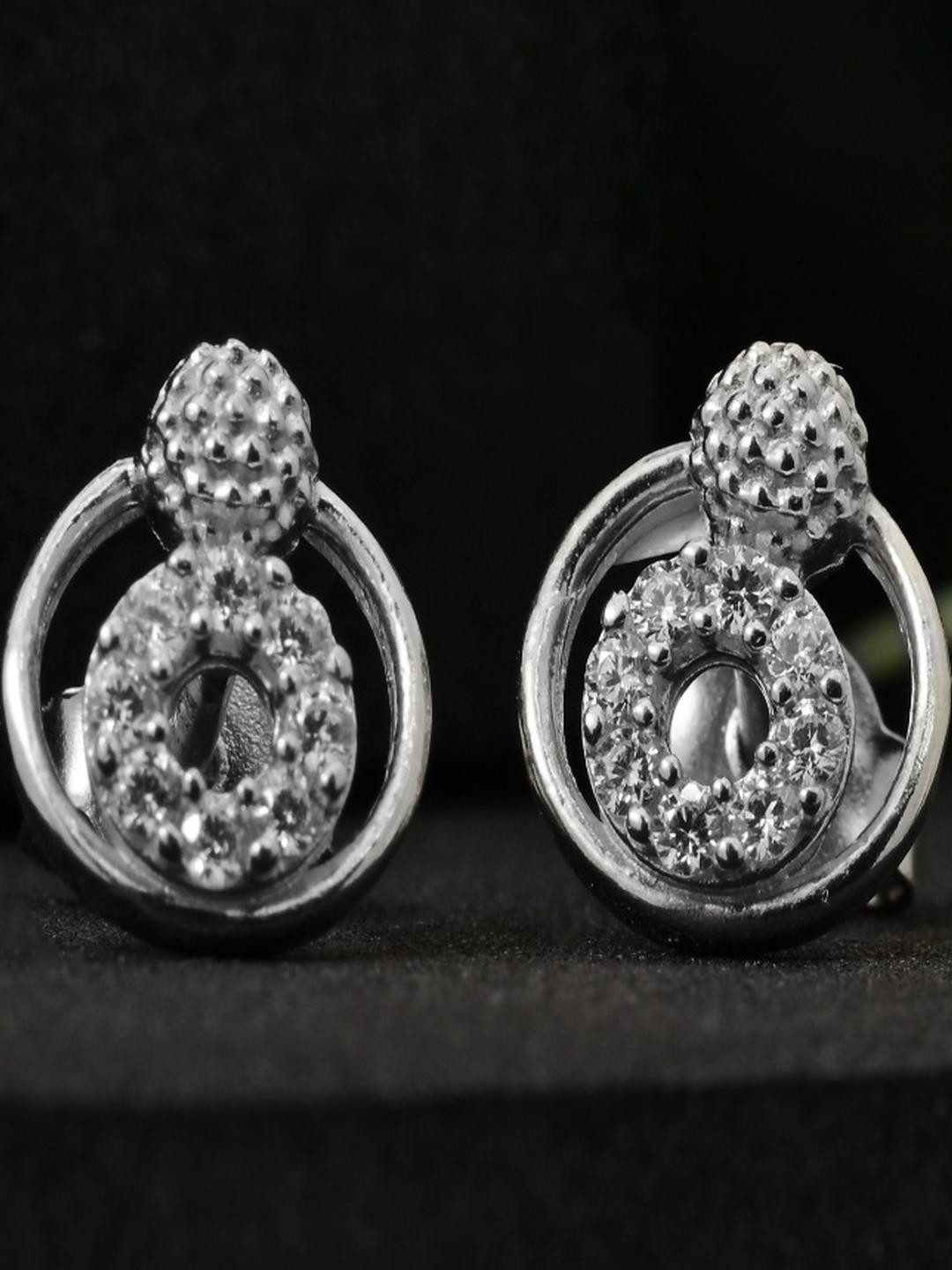 Vinayak Jewellers 925 Sterling Silver The Minimal Floral Bud Stud Earrings