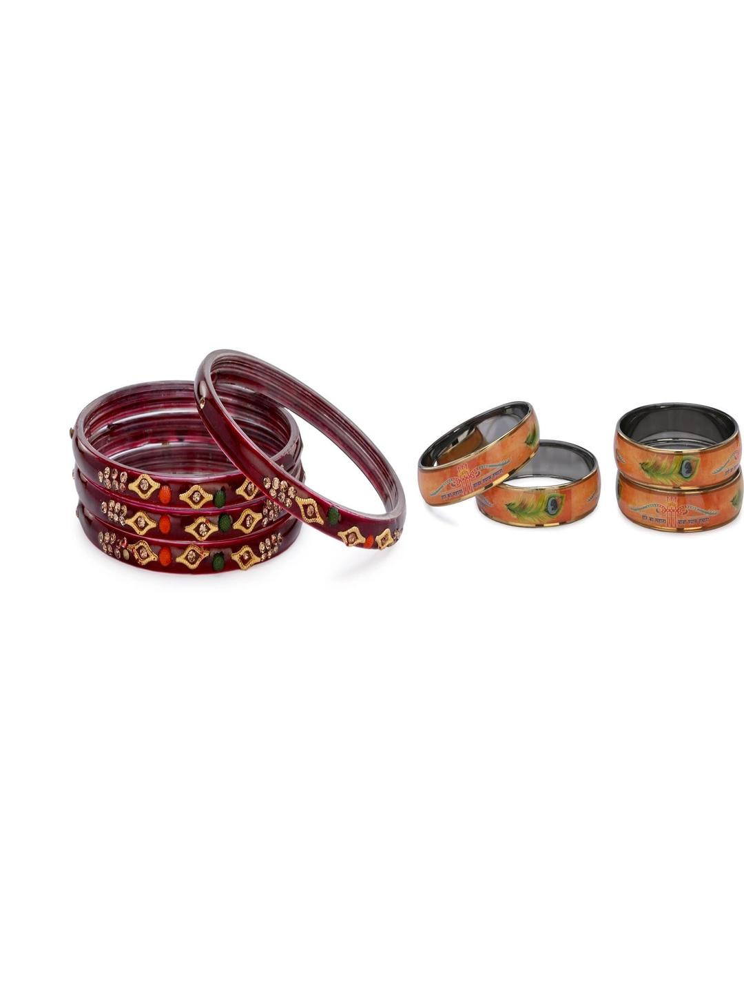 SOMIL Women combo of 2 sets Traditional Glass Bangles