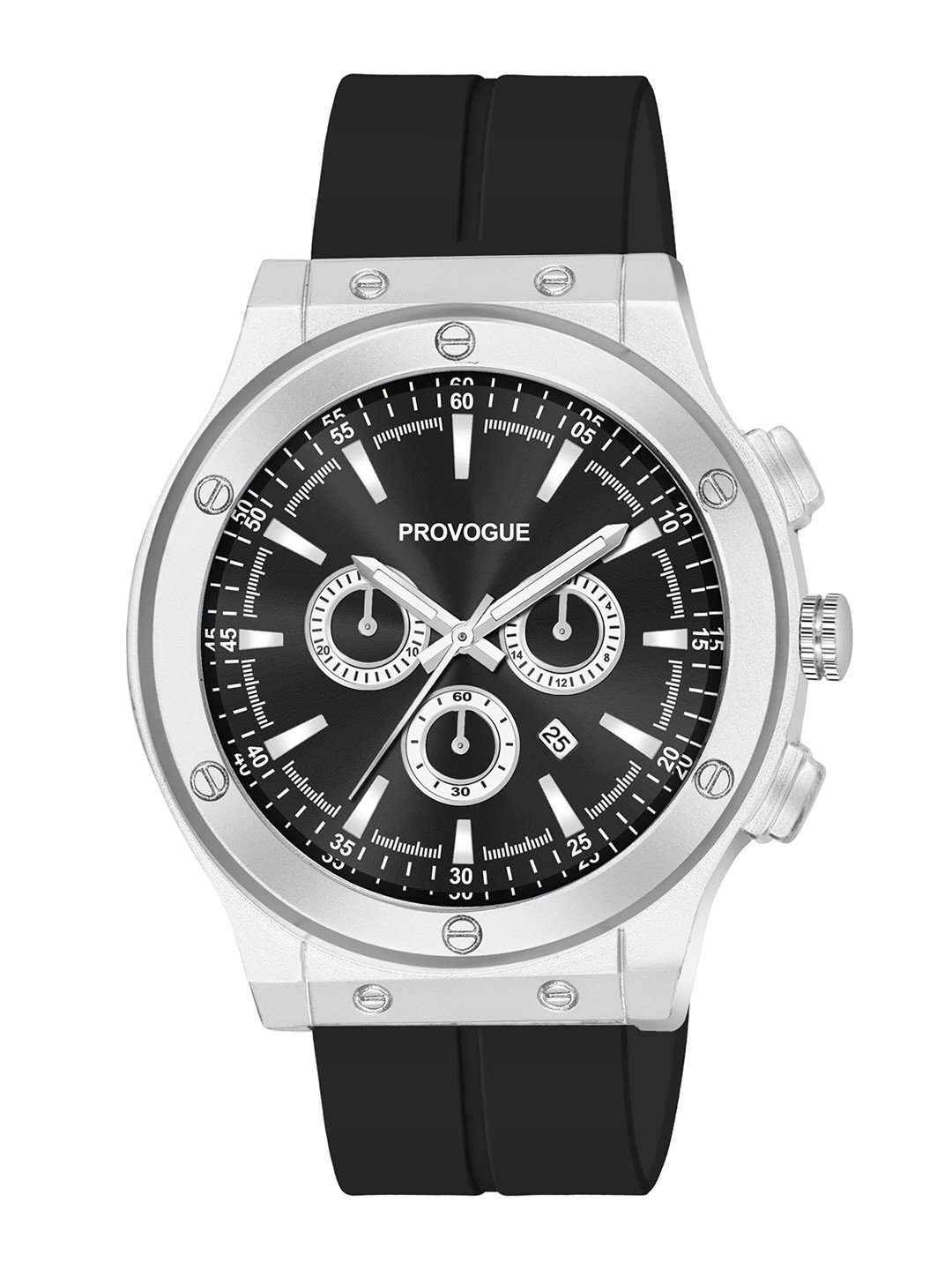 Provogue Men Brass Patterned Dial & Straps Analogue Watch PR-4087R