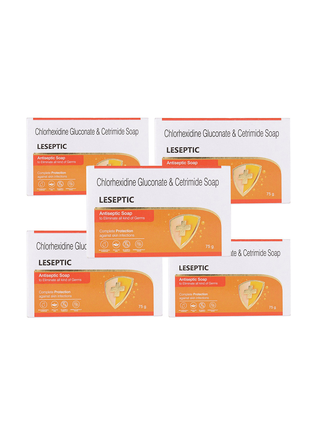 Leeford Set Of 5 Leseptic Antiseptic Soap 75 g Each