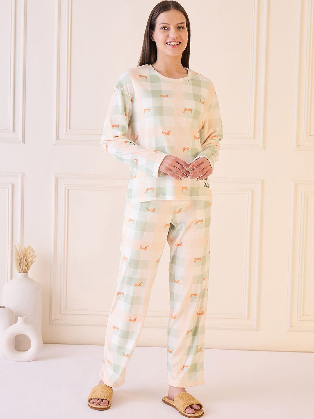 Sweet Dreams Women Animal Printed Night suit