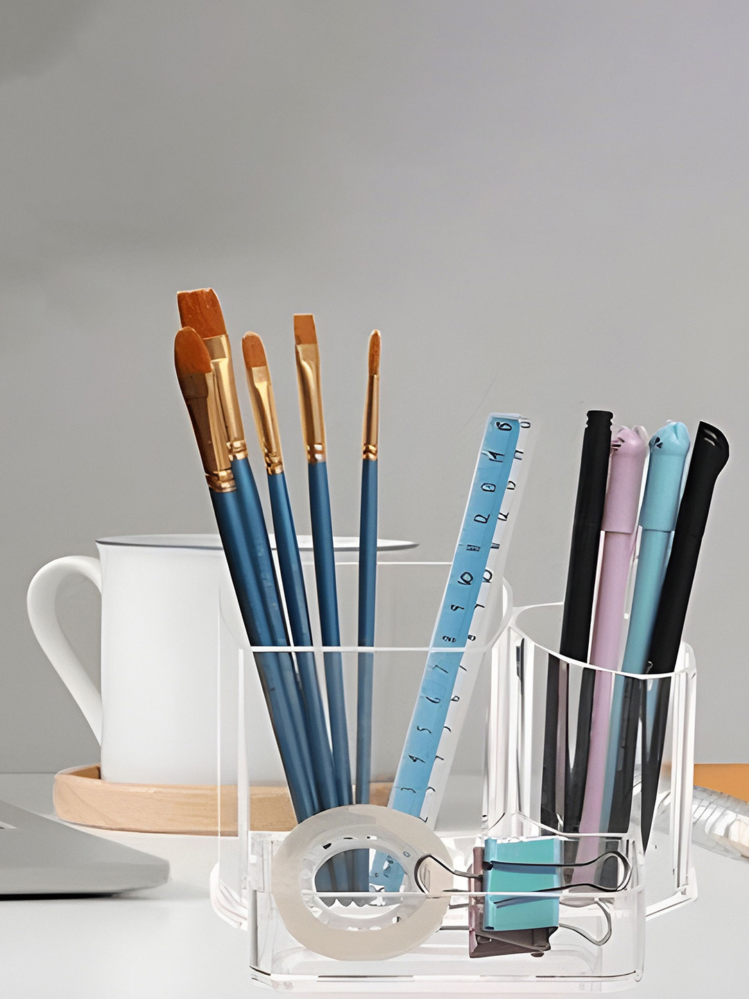 NFI essentials Transparent Makeup Organiser