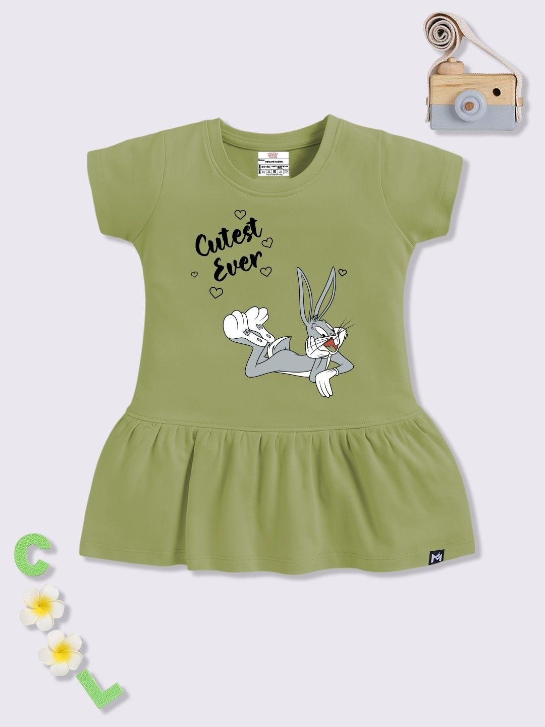 YK X Minute Mirth Loony Tunes Printed A-Line Dress