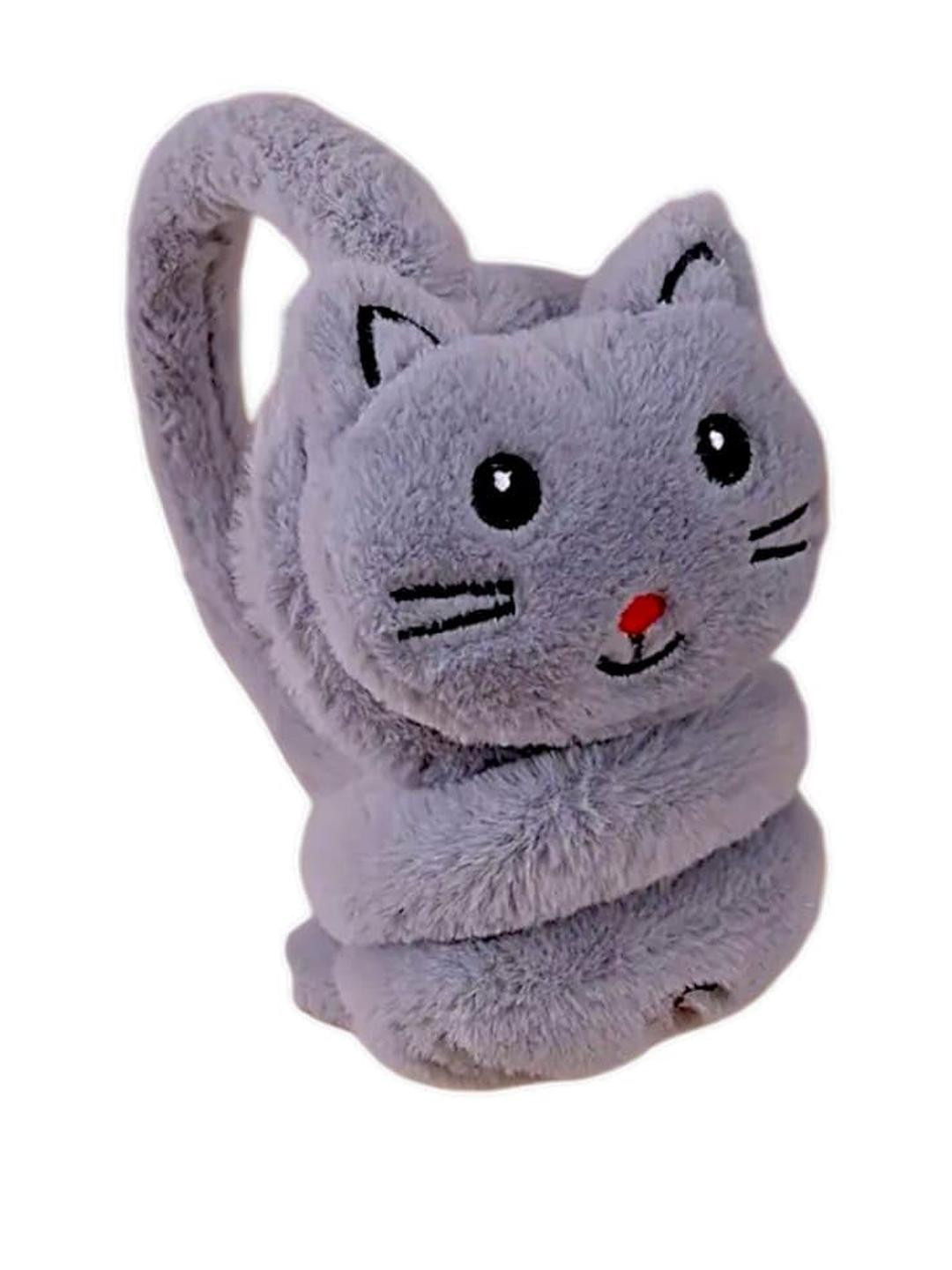 Trubliz Unisex Kids Grey Cat Pattern Earmuff