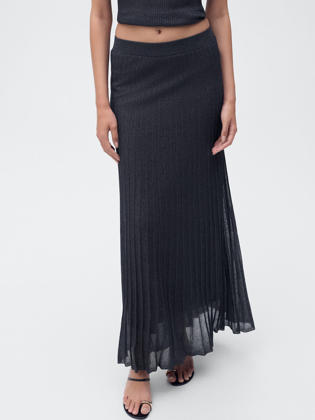 MANGO Maxi Flared Skirt