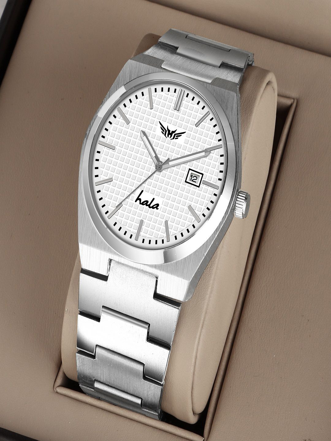 Hala Men Stainless Steel Straps Analogue Multi Function Watch Hala-3238-White