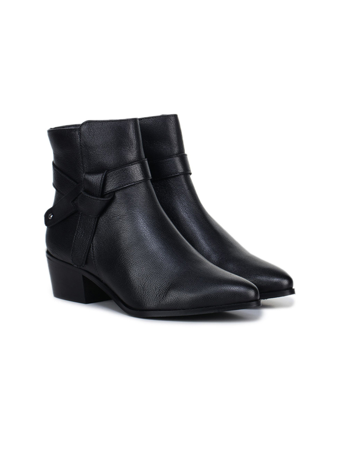 Zoom Shoes Block-Heeled Leather Chelsea Boots