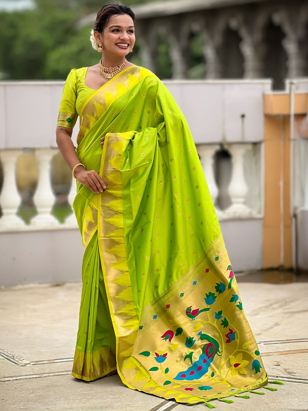 all about you Kanjivaram Paithani Saree