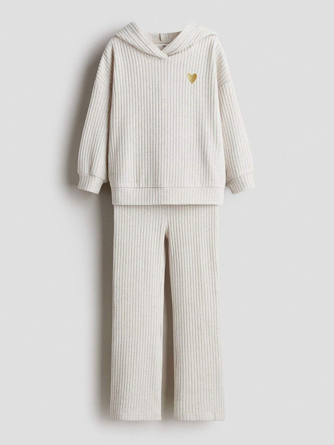 H&M Girls 2-Piece Brushed Rib-Knit Set