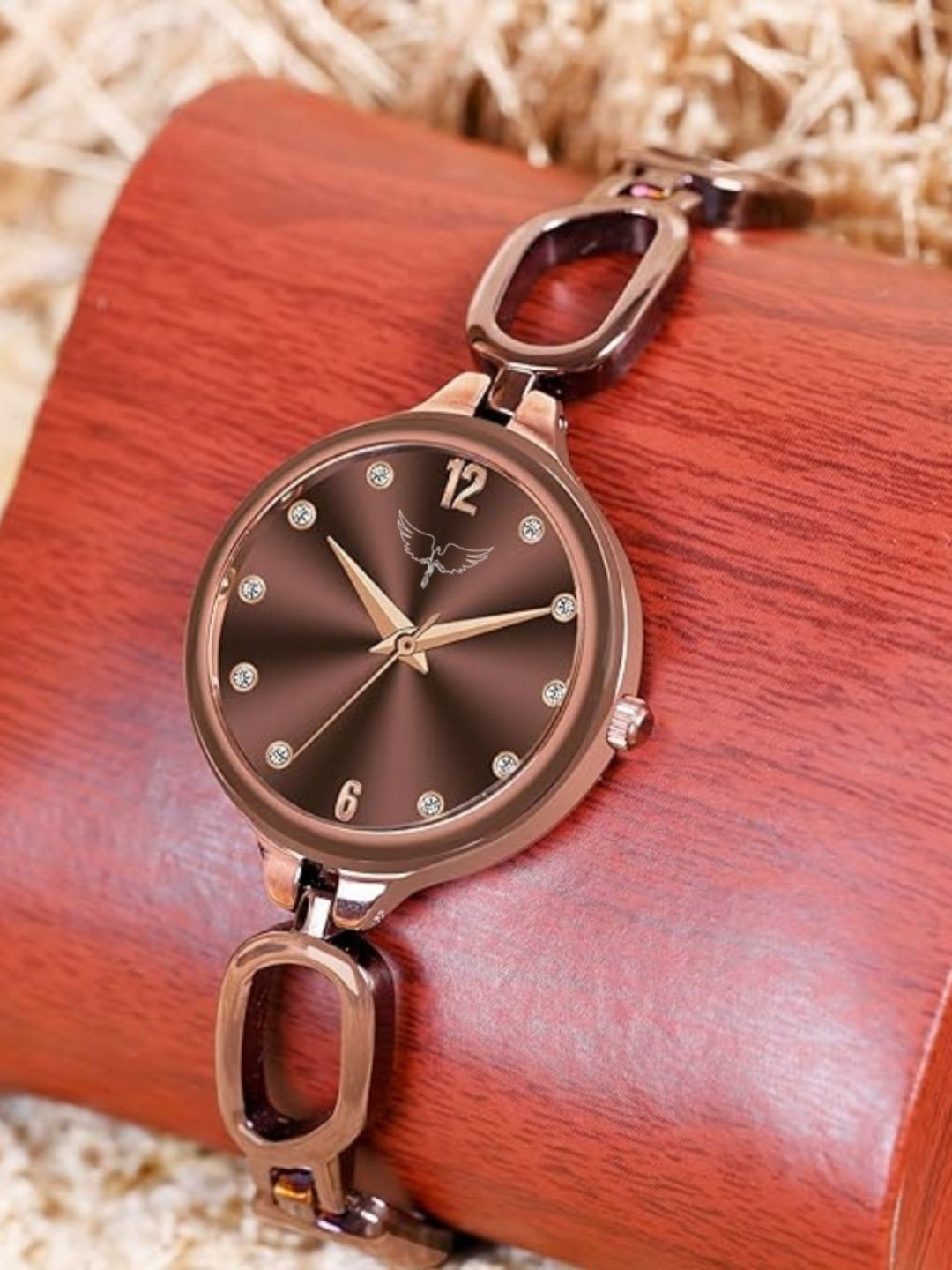 WHITE BIRD Women Bracelet Style Straps Analogue Watch Timex Brown