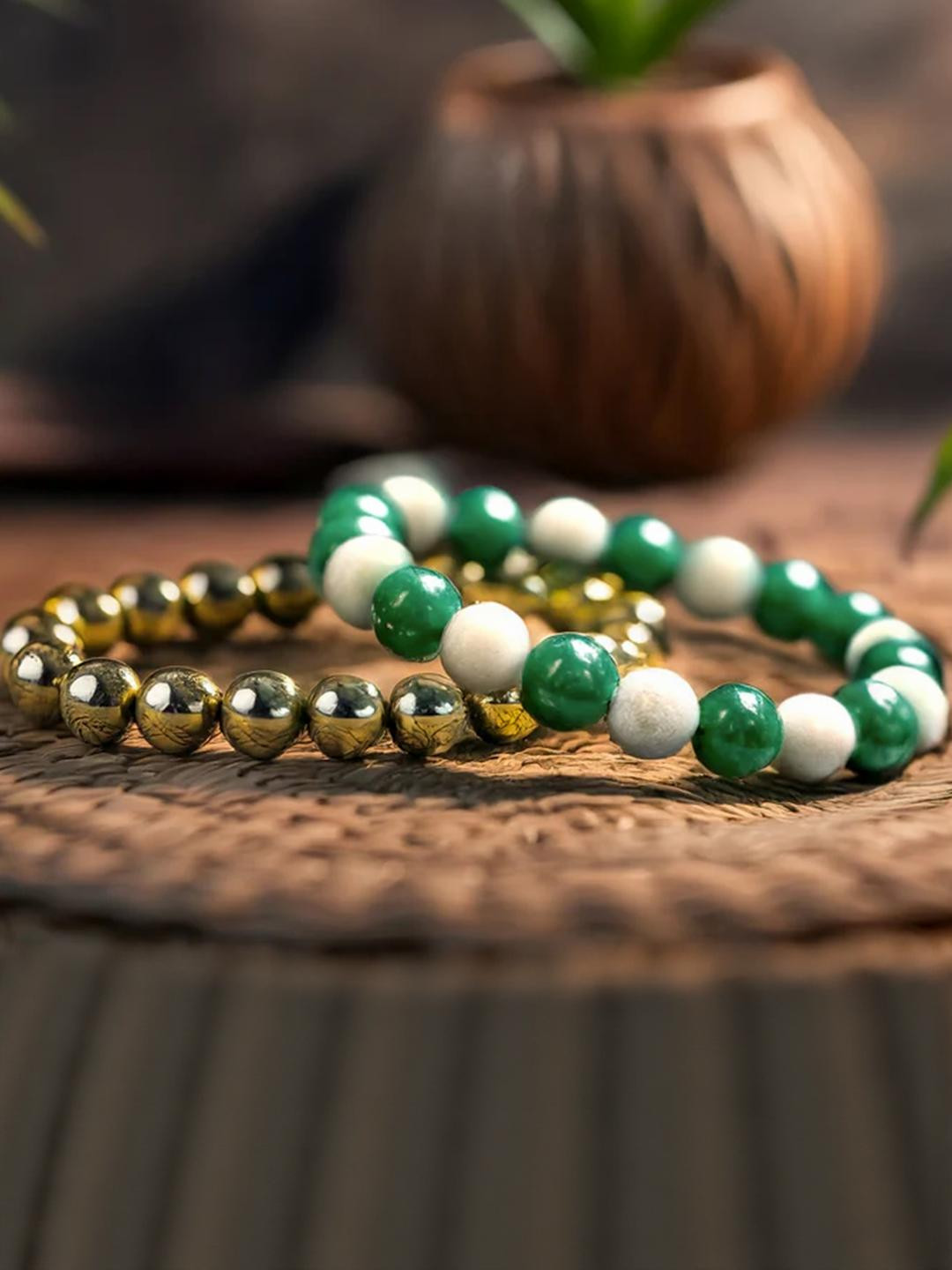 SENROAR 2 Agate Multistrand Healing Stone Bracelet