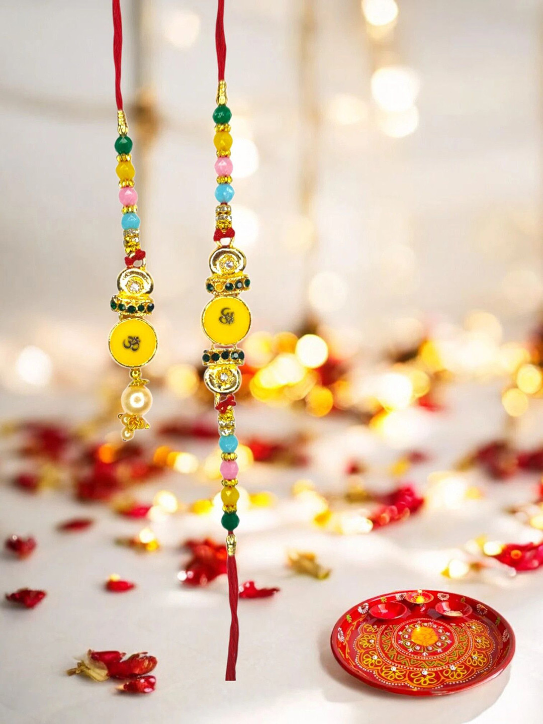 MISHAV Couple Rakhi with Thali