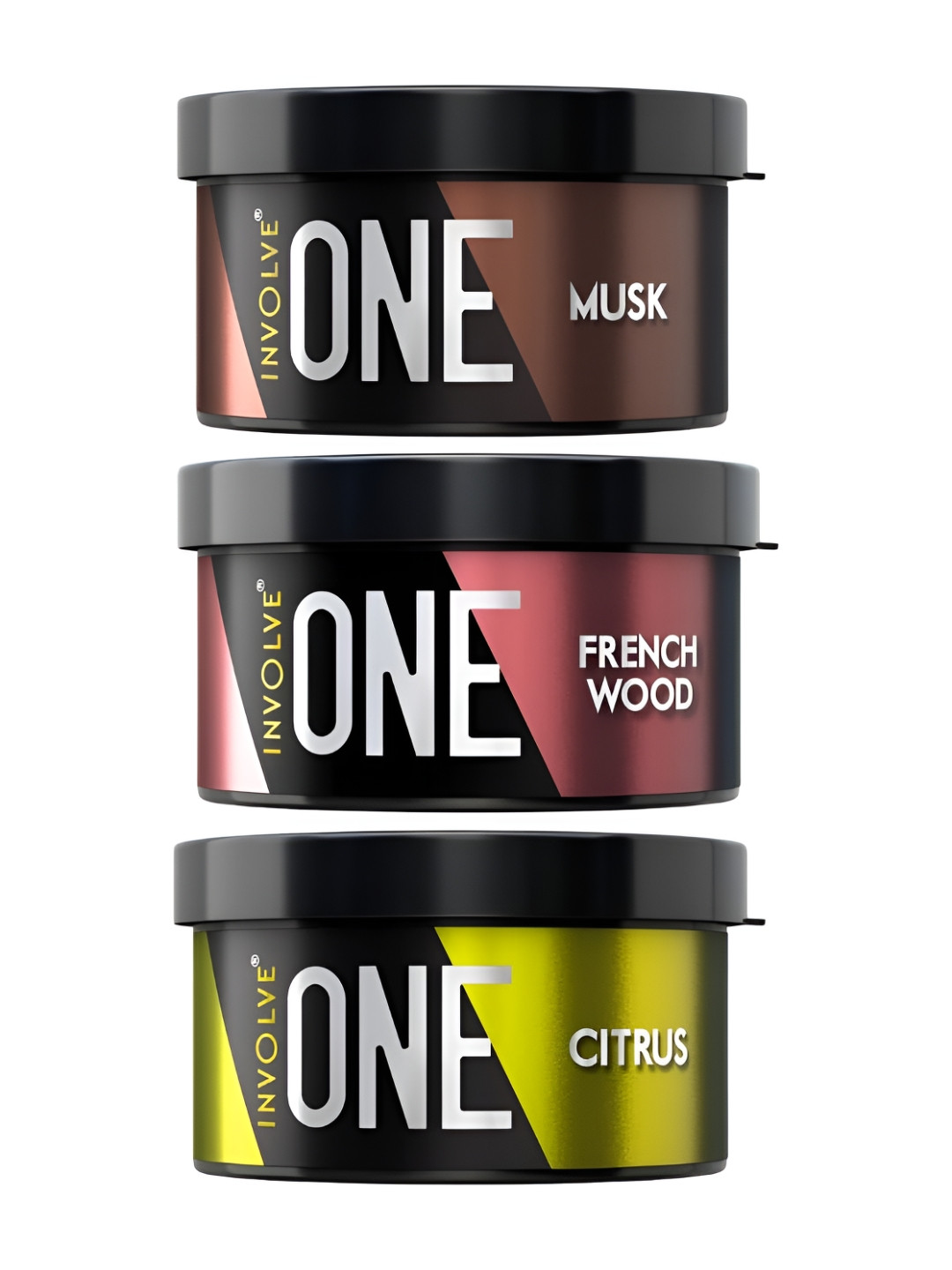 INVOLVE Set Of 3 Musk Frenchwood & Citrus Car Air Freshener - 40 g Each