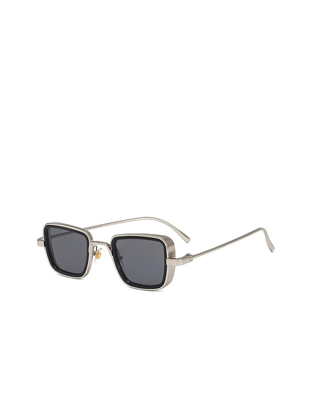 AUGEN Unisex UV Protected Lens Square Sunglasses VI-SG-KS-Silver-Black1