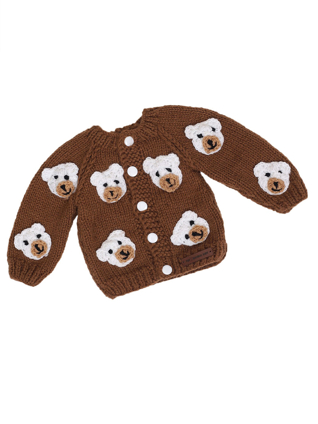 The Original Knit  Kids Bear Embroidered Cardigan