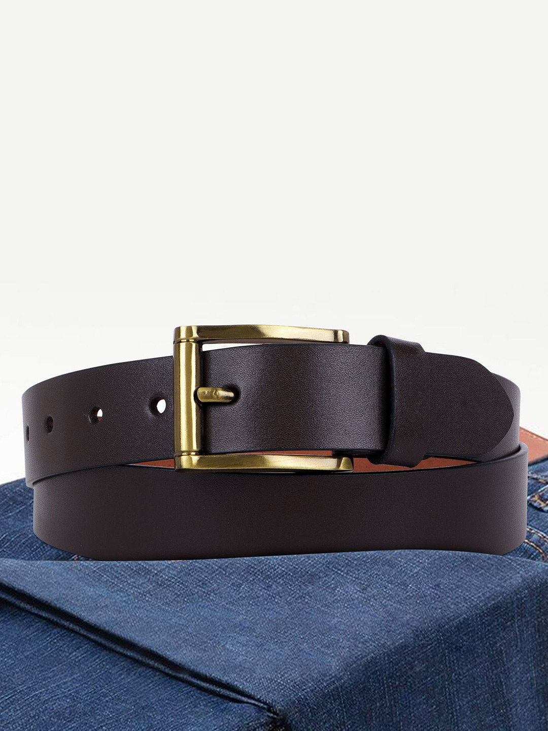 The Roadster Lifestyle Co. Men Leather Textured Forma lBelt