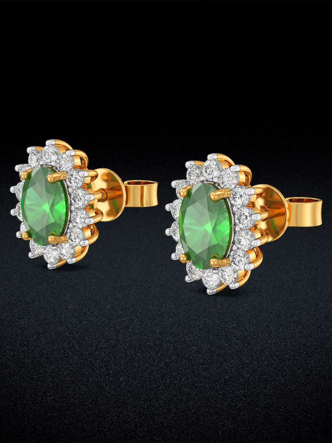 Joyalukkas Emerald Radiance Diamond Earrings